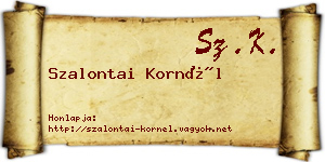 Szalontai Kornél névjegykártya